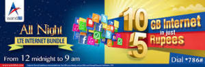 Warid Now Introduces For 2G And LTE Customers “All Night Internet Offers”