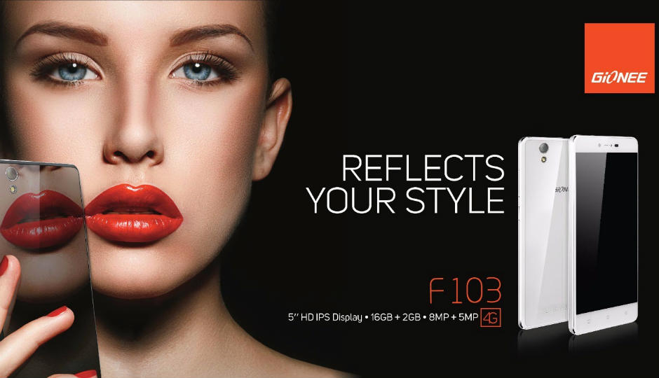 Gionee has launched first Make-In-India smartphone dubbed F103.
