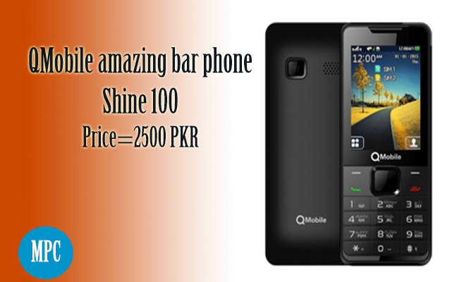 QMobile Launches an amazing bar phone Shine 100