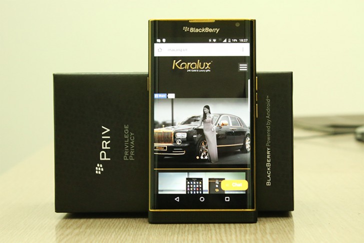 BlackBerry Priv will now come in gold treatment