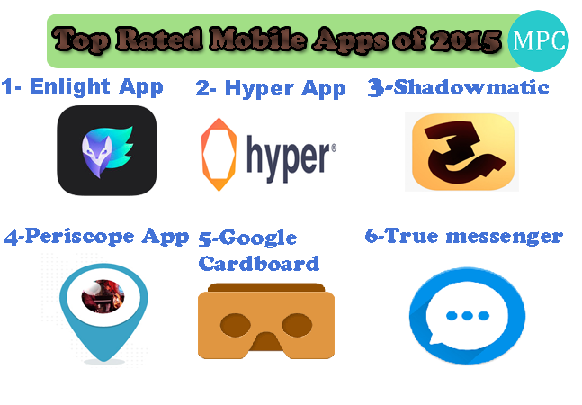Here is the Top Rated Mobile Apps of 2015