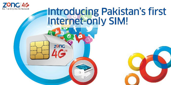 Zong has introduced its first 4G Internet SIM