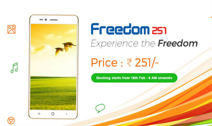 Freedom 251 is the first smartphone in Indian market that costs $ 4