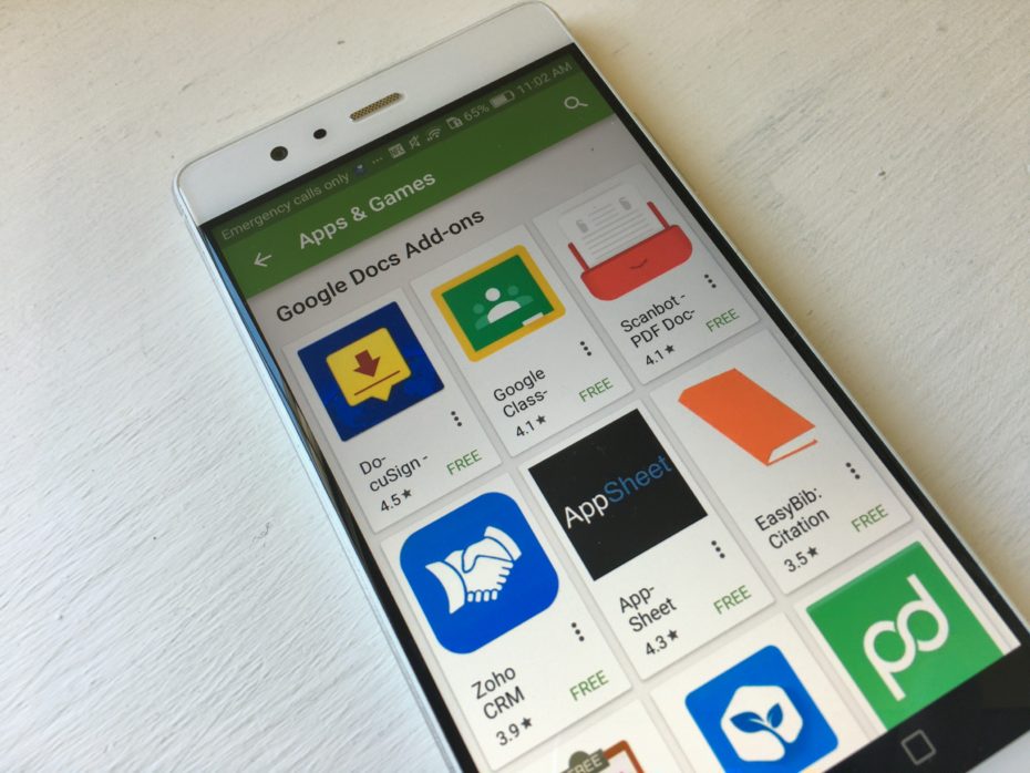 Google introduced Android Add-ons for docs and sheets.
