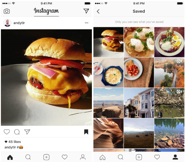 Instagram users can now save their picture in Private Collection.