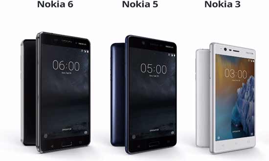 Nokia 3, 5 and 6 Mobile Phones Set to be Out at the End of June